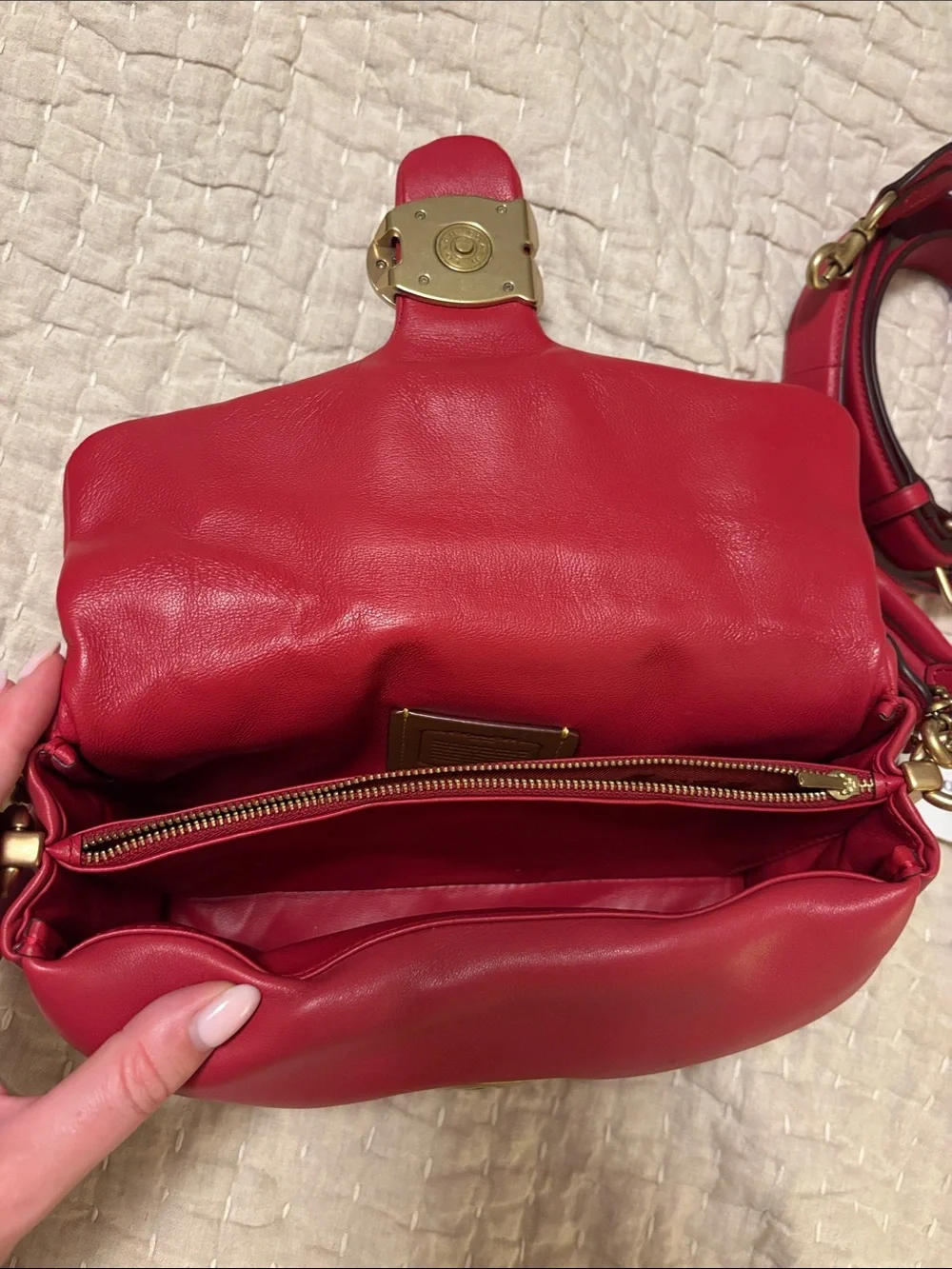 Coach Red Pillow Tabby Shoulder Bag 26